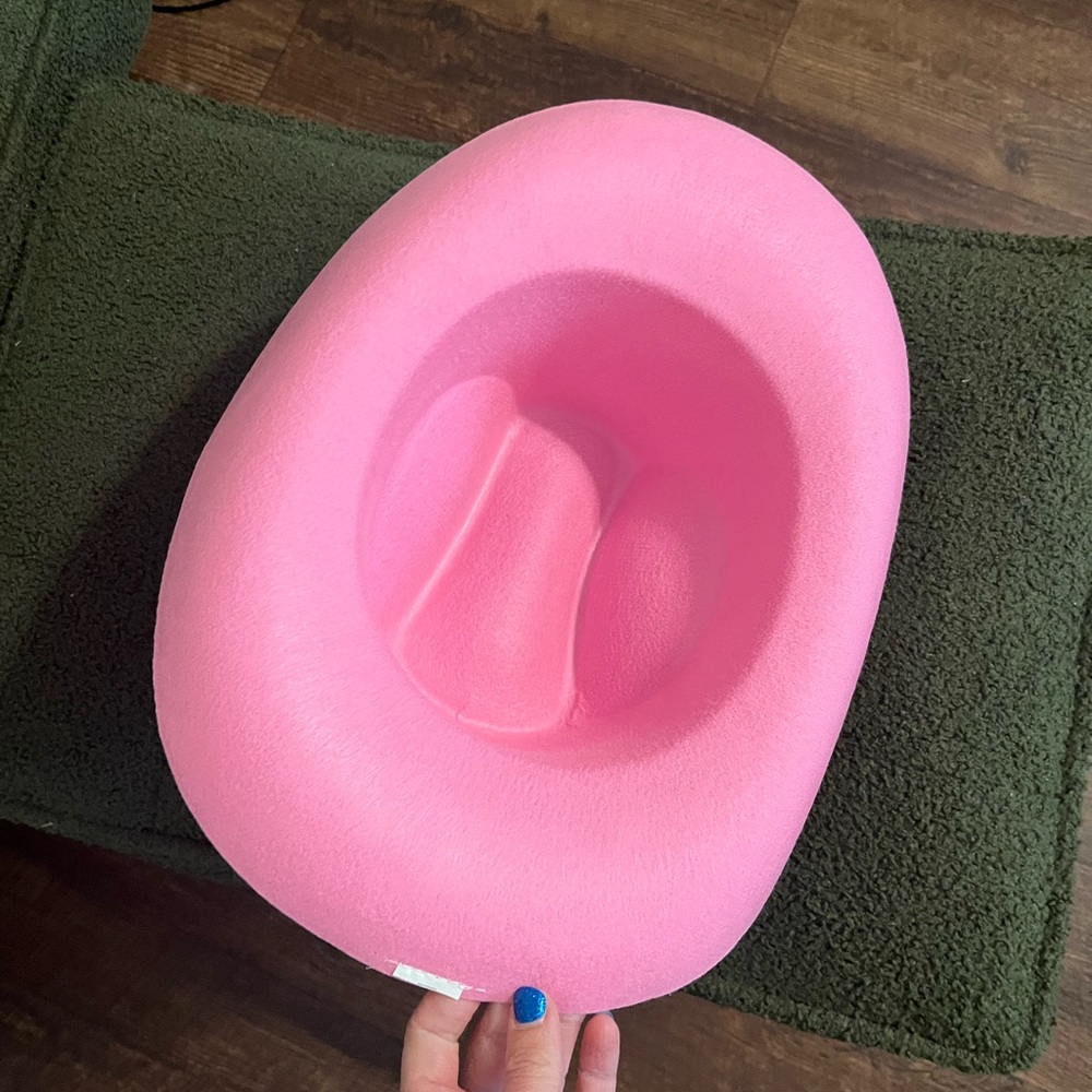 Pink fabric Cowboy Hat - Picture 2 of 4